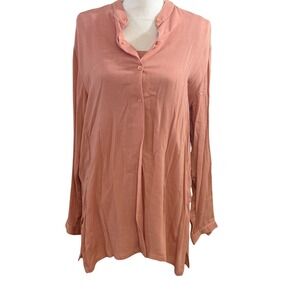 Vintage Rayon Twinset Cardigan Tank Set Peach Long Sleeve Women XS